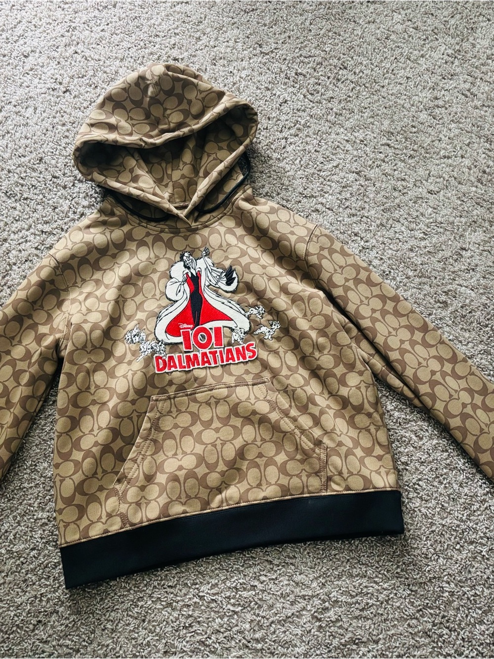 NWOT Coach x 101 Dalmatians Disney villains hoodie